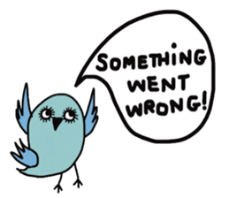 Cool blue Bird sticker #13118777