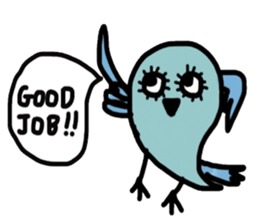 Cool blue Bird sticker #13118784