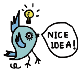 Cool blue Bird sticker #13118789