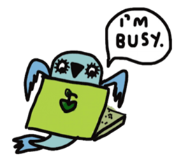 Cool blue Bird sticker #13118790