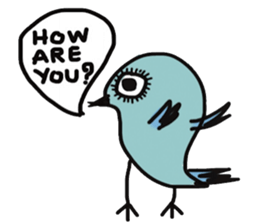 Cool blue Bird sticker #13118795