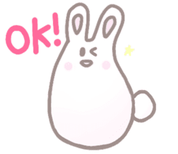 cute omochi rabbit sticker #13118808