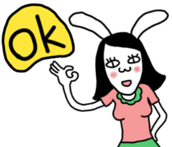 Rabbit noisy 2 sticker #13119591