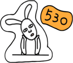 Rabbit noisy 2 sticker #13119605