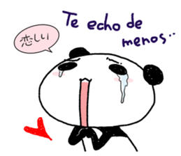 Panda speak Spanish & Japanese. sticker #13121997