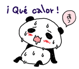 Panda speak Spanish & Japanese. sticker #13121999