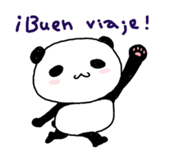 Panda speak Spanish & Japanese. sticker #13122000