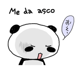 Panda speak Spanish & Japanese. sticker #13122007