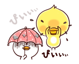 2 birds of cute chick Sticker.3 sticker #13123308