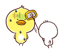 2 birds of cute chick Sticker.3 sticker #13123309