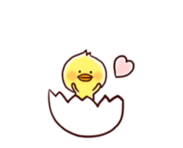 2 birds of cute chick Sticker.3 sticker #13123310