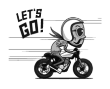 Mr.Neng The Biker Animated sticker #13124051