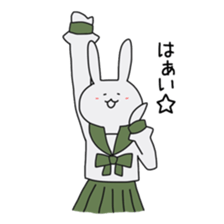 Student of a cat and a rabbit sticker #13124376