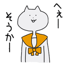 Student of a cat and a rabbit sticker #13124377