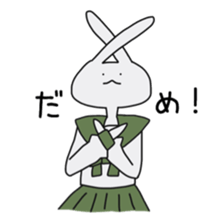 Student of a cat and a rabbit sticker #13124379