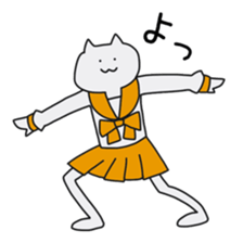 Student of a cat and a rabbit sticker #13124390