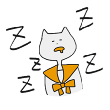 Student of a cat and a rabbit sticker #13124391