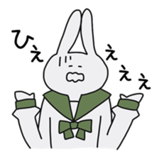 Student of a cat and a rabbit sticker #13124404