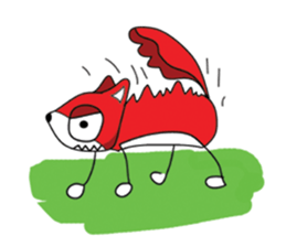 Dog Fox Love sticker #13124838