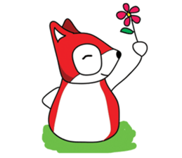 Dog Fox Love sticker #13124845