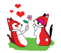 Dog Fox Love sticker #13124846