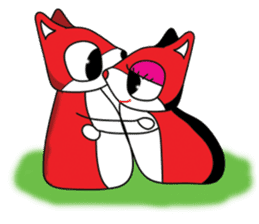 Dog Fox Love sticker #13124848