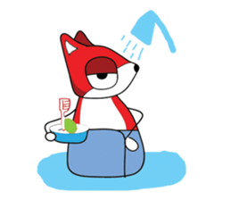 Dog Fox Love sticker #13124850