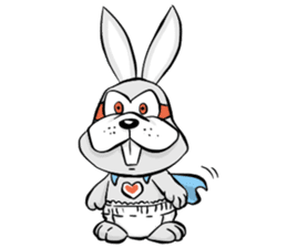 Baby Rabbit Superhero sticker #13126662