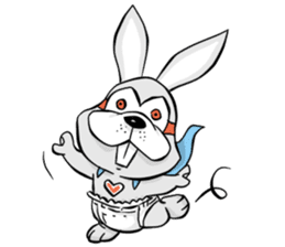 Baby Rabbit Superhero sticker #13126665