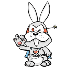 Baby Rabbit Superhero sticker #13126679