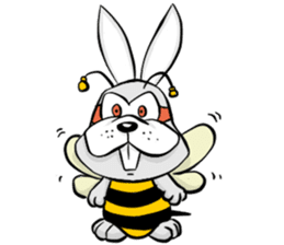 Baby Rabbit Superhero sticker #13126700