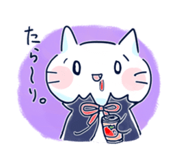 Yururi White cat ver.halloween sticker #13128513