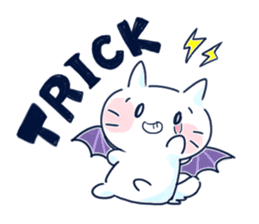 Yururi White cat ver.halloween sticker #13128514