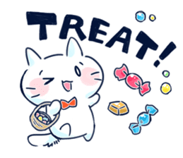 Yururi White cat ver.halloween sticker #13128516