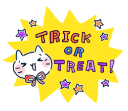 Yururi White cat ver.halloween sticker #13128517