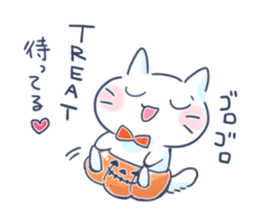 Yururi White cat ver.halloween sticker #13128519