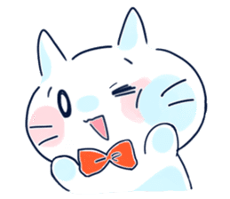 Yururi White cat ver.halloween sticker #13128522