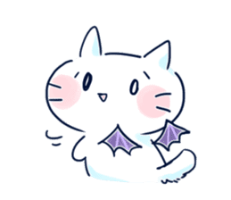 Yururi White cat ver.halloween sticker #13128523