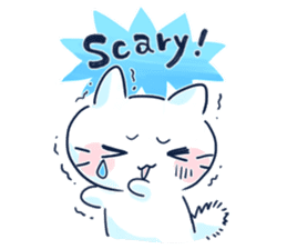 Yururi White cat ver.halloween sticker #13128529