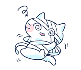 Yururi White cat ver.halloween sticker #13128532