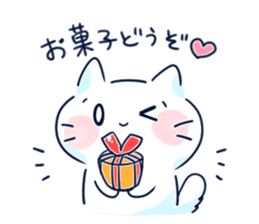 Yururi White cat ver.halloween sticker #13128535