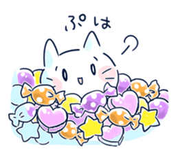 Yururi White cat ver.halloween sticker #13128541
