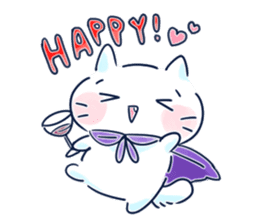 Yururi White cat ver.halloween sticker #13128542