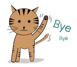 The Girl and cat sticker #13129331