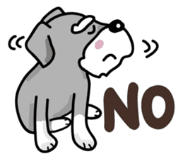 A cute Miniature Schnauzer (Little Fat) sticker #13130357