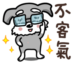 A cute Miniature Schnauzer (Little Fat) sticker #13130361