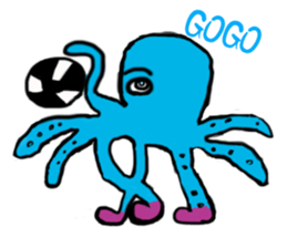 Colorful octopus family sticker #13130382