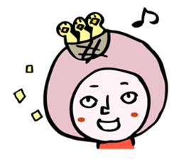 fluffy helmet MARUMI sticker #13130430