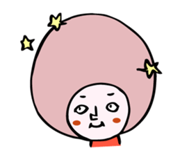 fluffy helmet MARUMI sticker #13130458