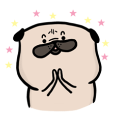 Lazy George Pug 2 sticker #13132830